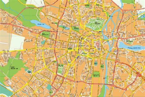 Poznan EPS map. EPS Illustrator Map | Vector World Maps