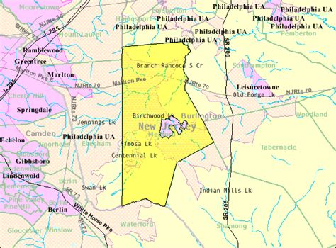 Image: Census Bureau map of Medford Township, New Jersey