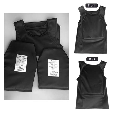 NIJ IIIA Bulletproof Vest Concealed Ultra Thin T-shirt Undershirt Cove ...