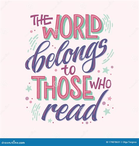 Motivation Lettering Quote about Books and Reading - the World Belongs ...