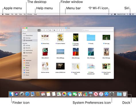 The desktop, menu bar, and Help on your Mac - Apple Support