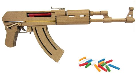 How To Make Cardboard AK47 That Sh00ts - With Magazine - YouTube