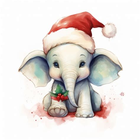 Christmas Baby Elephant Art Free Stock Photo - Public Domain Pictures