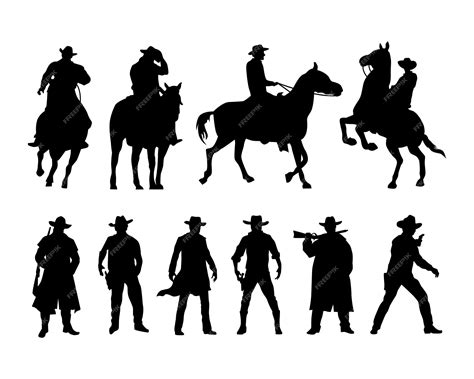 Premium Vector | Vector cowboy silhouette