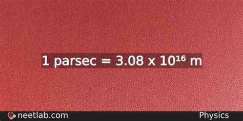 How many metres in one parsec - NEETLab