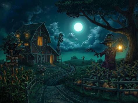 Halloween Cottage in 2020 | Halloween wallpaper, Halloween pictures ...