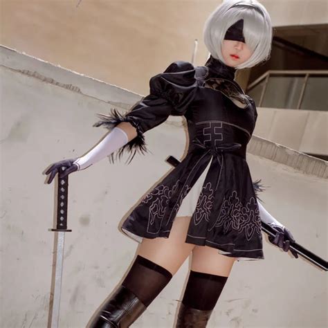 Aliexpress.com : Buy 2016 New Game NieR:Automata Cosplay Costume 2B ...