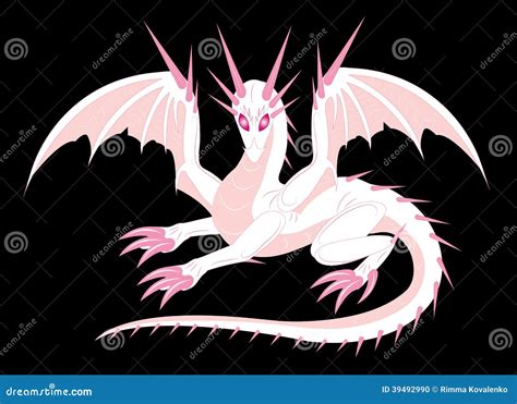 Dragon albino stock vector. Illustration of dragon, scales - 39492990