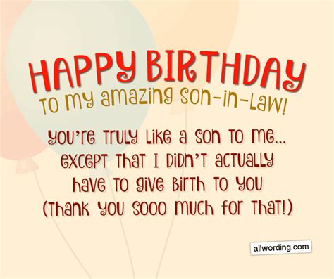 30 Clever Birthday Wishes For a Son-in-Law » AllWording.com