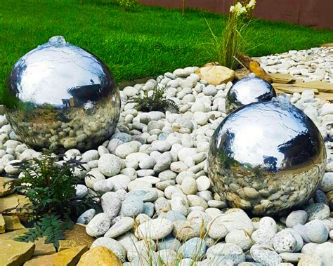 Stainless Steel Sphere Garden Water Feature | Fasci Garden