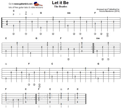 LET IT BE Easy Guitar Lesson: GuitarNick.com