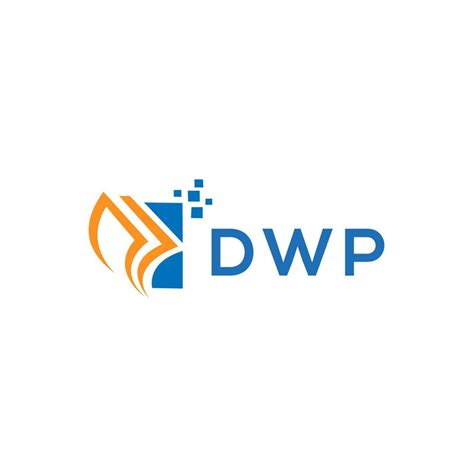 DWP credit repair accounting logo design on white background. DWP creative initials Growth graph ...