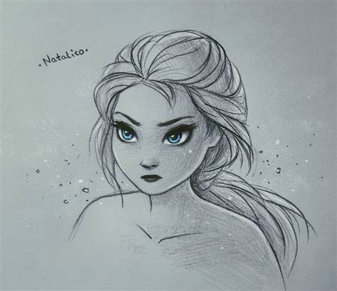 Elsa Frozen 2 Drawing Hair Down