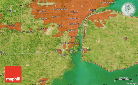 Satellite Map of Grosse Ile