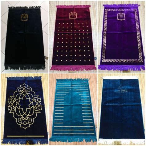 Jual Sajadah Polos Motif Minimalis Ukuran Besar 70cm x 110cm Beludru ...