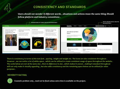 DELOITTE - UX HEURISTIC ANALYSIS on Behance