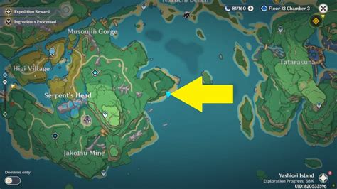 Yashiori Island Genshin Impact Map