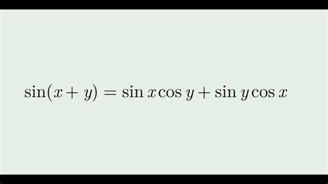 sin(x+y) إثبات مبسط للمتطابقة - YouTube