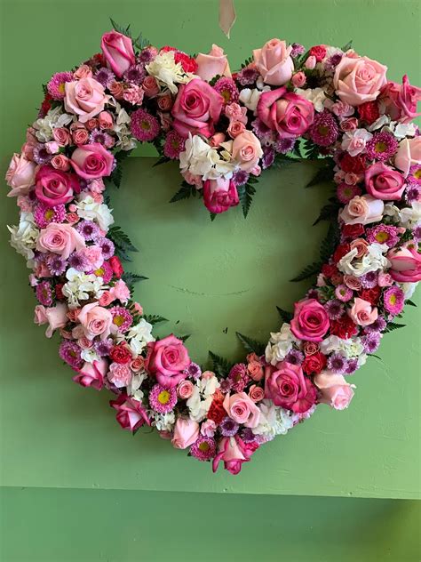 Sweet Serenity Open Heart Wreath in San Diego, CA | Liz's Flowers