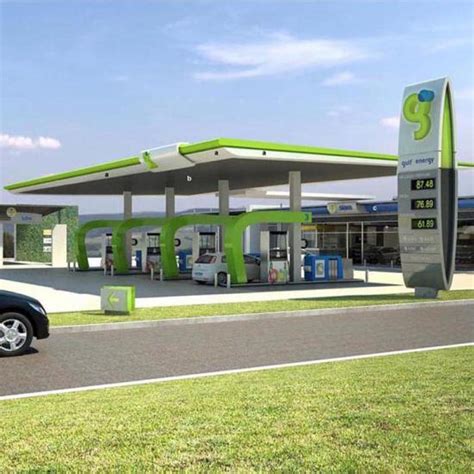 Petrol gas station canopy structural design