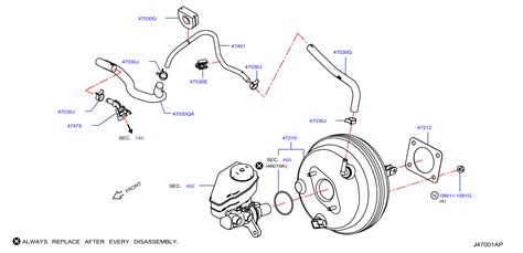 Infiniti Q70 Brake Vacuum Hose Connector - 47401-4GD6A | INFINITI OF ...