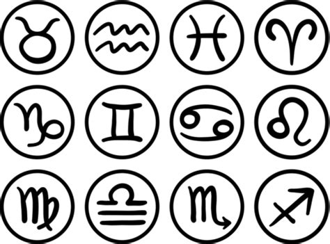 Zodiac Signs Astrology Twelve Symbol Vector, Astrology, Twelve, Symbol ...