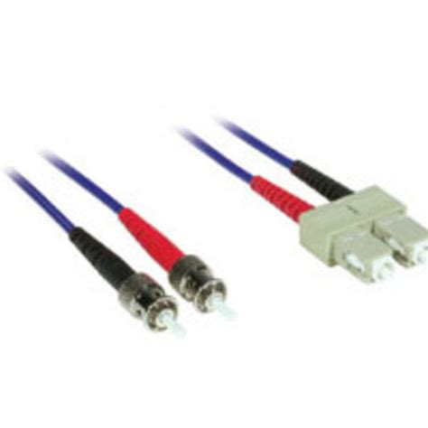 SC to ST 62.5/125 5m Duplex Multimode Fiber Optic Cable in Blue