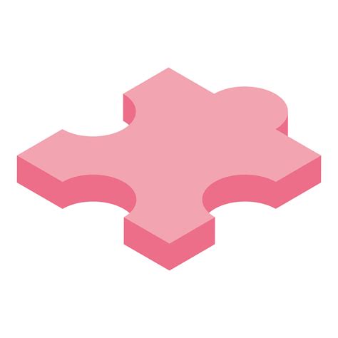 Red puzzle piece icon, isometric style 15383027 Vector Art at Vecteezy