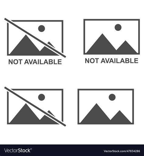 Set of no image symbol missing available icon Vector Image