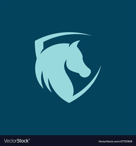 Horse protection logo design Royalty Free Vector Image