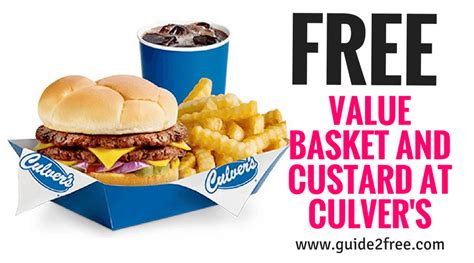 FREE Culvers Coupons – FREE Value Basket | Culver, Food hacks, Food and drink