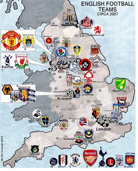 Football Clubs & their locales | English football teams, Football team ...