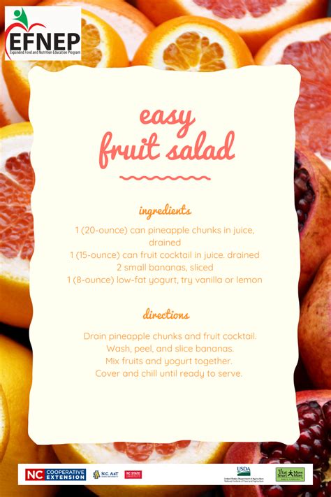 Nutritional Fruit Salad Recipe | N.C. Cooperative Extension