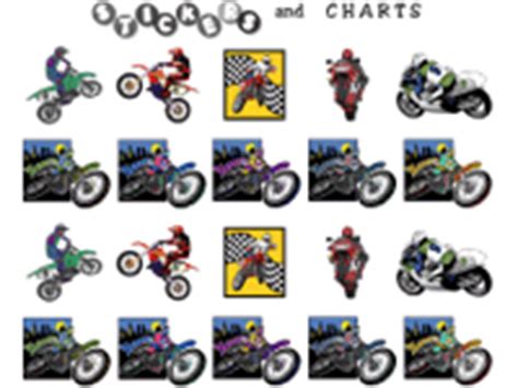 Free printable motorcycle stickers and motocross stickers