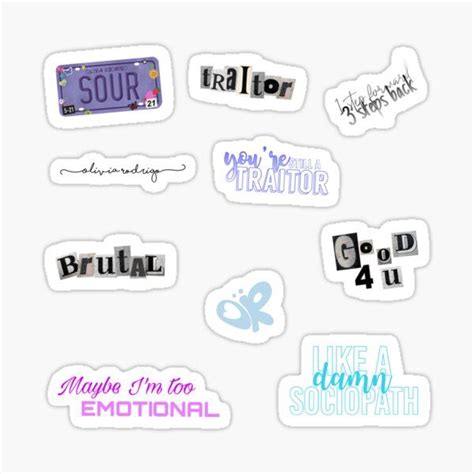 Olivia Rodrigo sticker pack Sticker by VibinPoodle | Preppy stickers ...