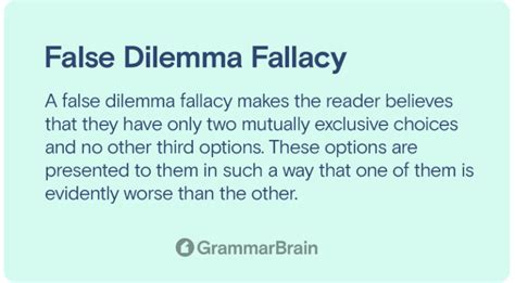 Understanding False Dilemma Fallacy (Definition, Examples, More) | GrammarBrain