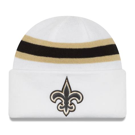 New Orleans Saints New Era Youth Color Rush Cuffed Knit Hat - White