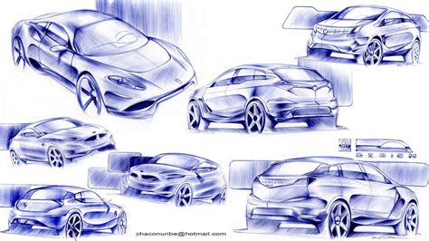 Car design and my life...: Blue Pen Sketches...:)