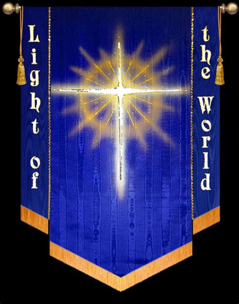 Light of the World with Side Panels - Traditional Church Banner ...