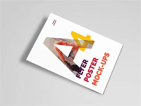 A4 Poster PSD Mockup | MockupsQ