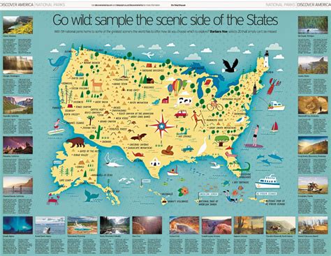 I Draw Maps: A map of all 59 US national parks for The Daily Telegraph