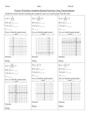 Graphing Rational Functions Practice Worksheet - Fill and Sign Printable Template Online