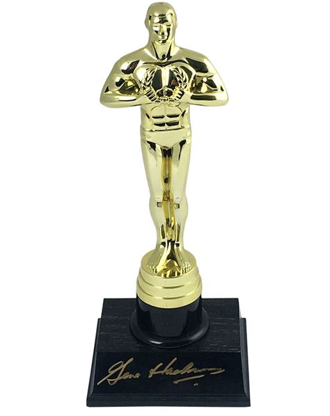 Gene Hackman Autographed Academy Awards Replica Oscar Trophy