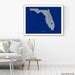 Florida Map Print, Navy Landscape — Maps As Art