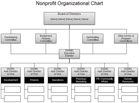 Non Profit Org Chart | Organizational chart, Org chart, Organization chart