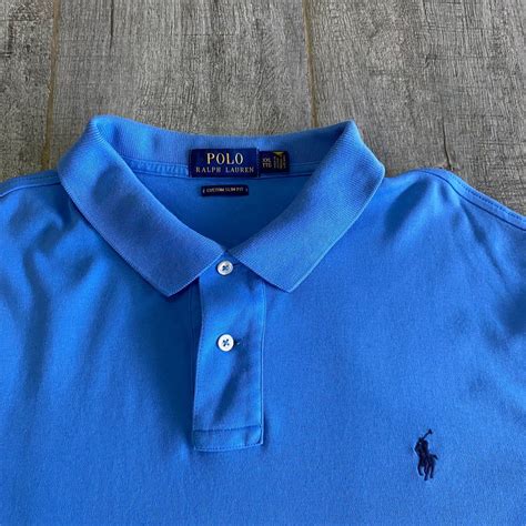 Ralph Lauren Polo shirt Blue navy logo basic logo on Carousell