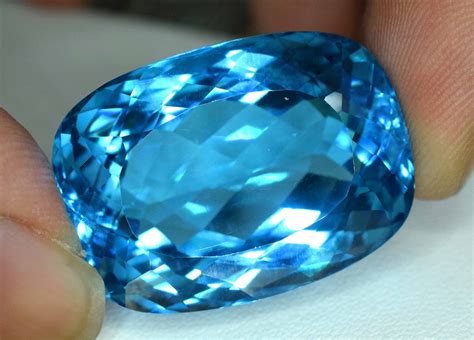 Swiss Blue Topaz Loose Gemstone Electric Blue Color 85.35 - Etsy UK