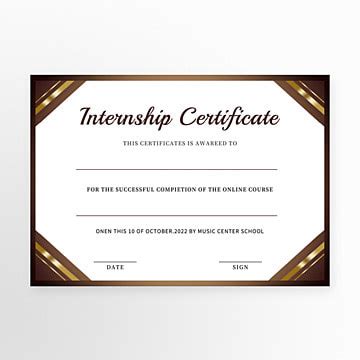 Internship Certificate Format For Students - Infoupdate.org