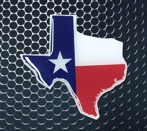 Texas Flag Sticker Proud Lone Star State Domed Decal Emblem Car Sticker 3d 3.25" - New for sale ...