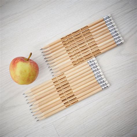 Personalised Teacher Pencils By Pink Biscuits